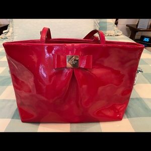 KATE SPADE -gorgeous-red-patent hand bag/purse
